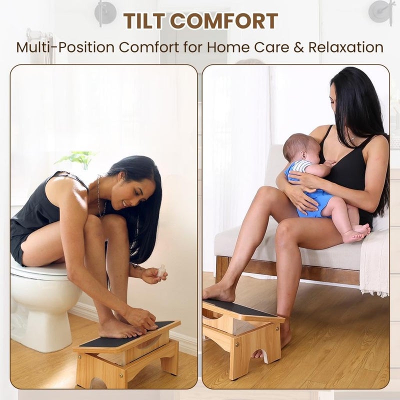 StrongTek Adjustable Foot Rest for Under Desk, 3-Level Adjust Incline, 7" Step Stool for Kids Adults, Ergonomic Foot Stool Relieves Swelling, One Step Stool with Non-Slip Surface for Home and Office - Image 2